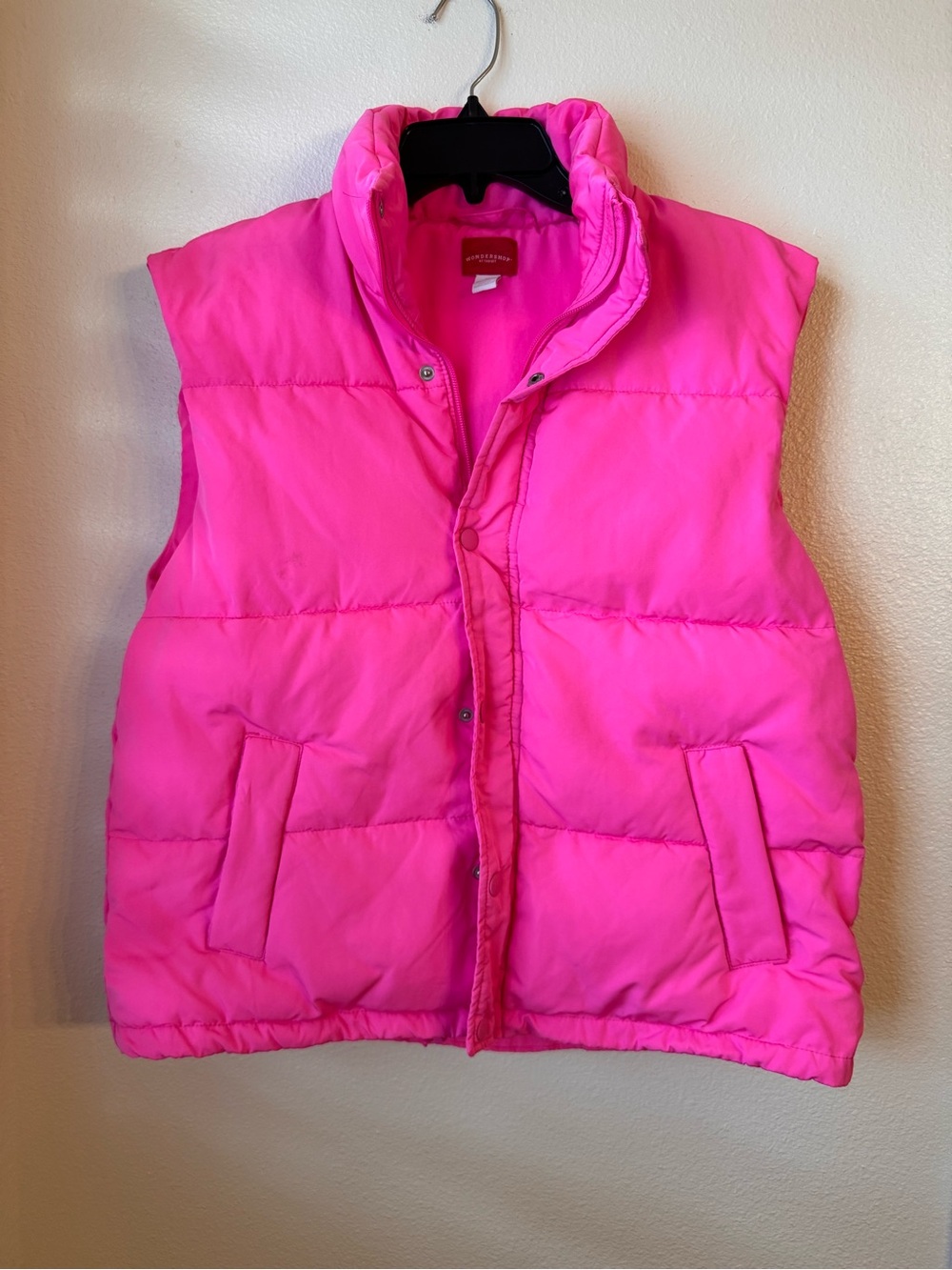 Wondershop Bright Pink Quilted Puffer Vest M